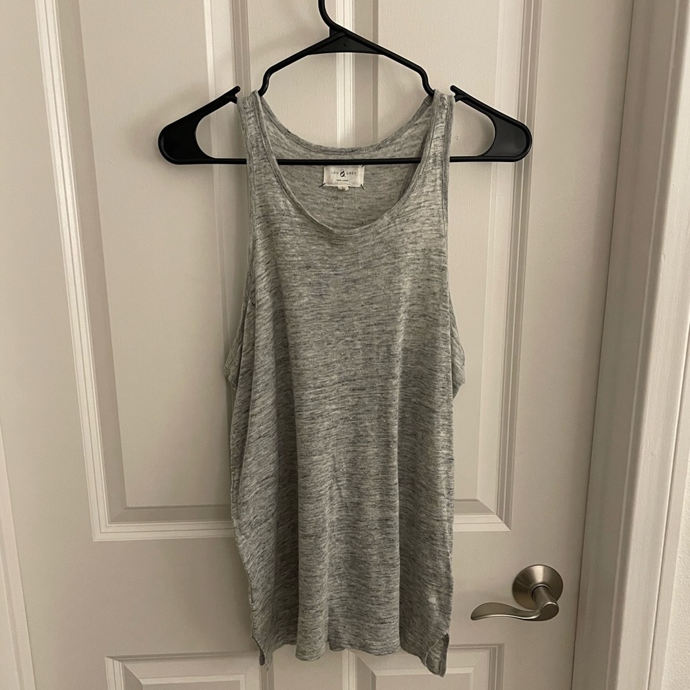 Lou & Grey Gray Linen Tank
